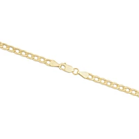 50cm (20") Semi Solid Curb Chain in 10kt Yellow Gold