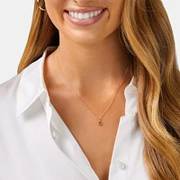 O Initial Pendant in 10kt Yellow Gold