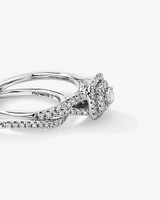 Bridal Set with 0.60 Carat TW of Diamonds in 14kt White Gold