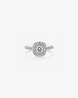 Sir Michael Hill Designer Halo Engagement Ring with 0.79 Carat TW Diamonds in 18kt White Gold