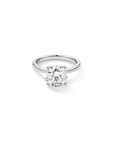 3.00 Carat TW Round Brilliant Laboratory-Grown Diamond Solitaire Engagement Ring in Platinum