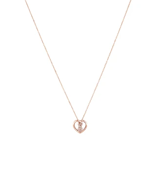 Petit pendentif Infinitas en or rose 10 K avec diamants