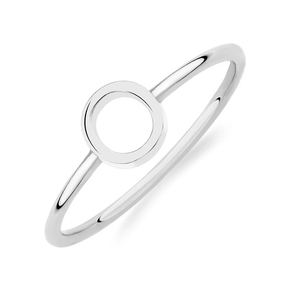 C Initial Ring in Sterling Silver