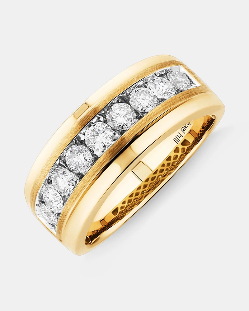 Men's Ring with 1 Carat TW of Diamonds in 10kt Yellow Gold