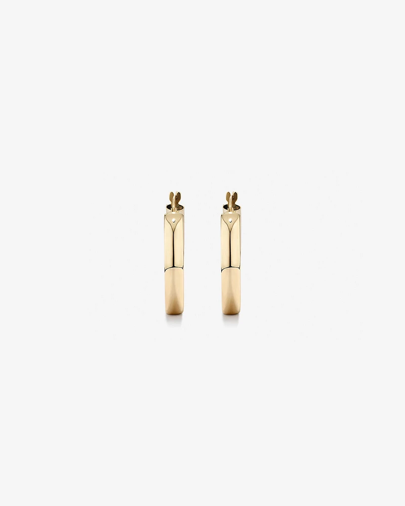 20mm Round Hoop Earrings in 10kt Yellow Gold