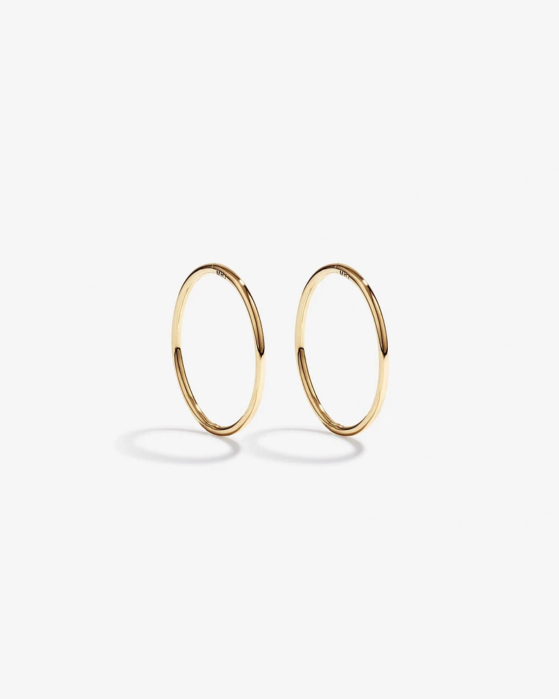 16mm Sleepers in 10kt Yellow Gold