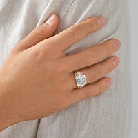 Bague pour Homme avec 1/4 Carat TW de Diamants en Or Jaune & Blanc 10kt