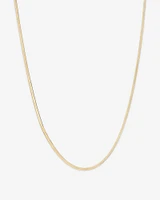 2.3mm Wide Herringbone Snake Chain Necklace in 10kt White Gold