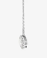 Sir Michael Hill Designer Halo Pendant with Chain with 0.45 Carat TW of Diamonds in 18kt White Gold