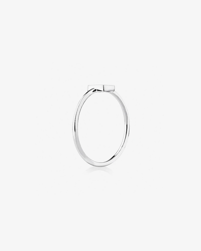 C Initial Ring in Sterling Silver