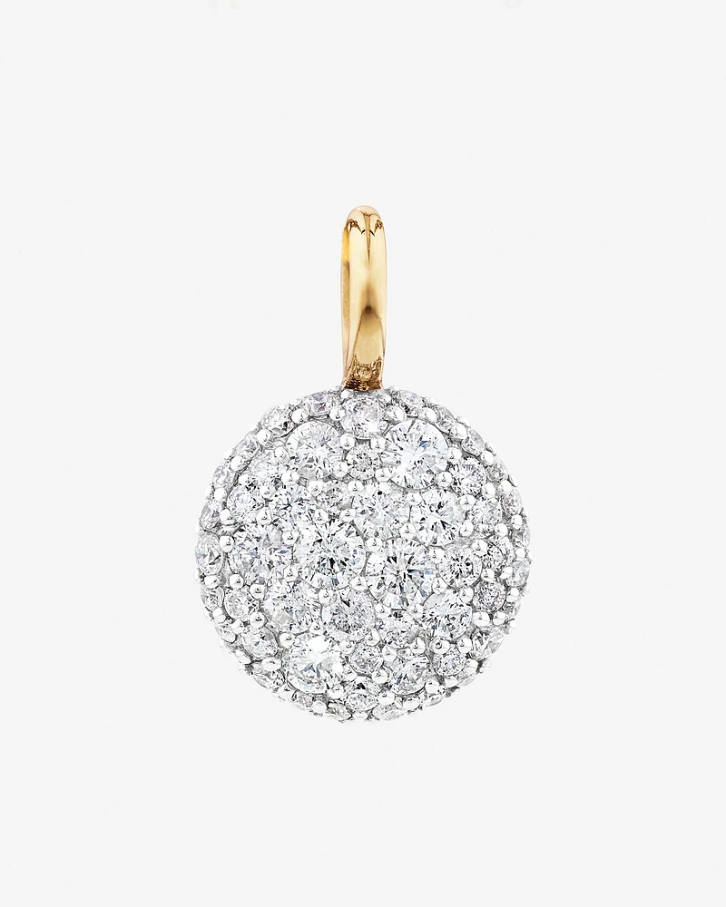 Stardust Pendant with .55TW of Diamonds in 10kt Yellow Gold and Rhodium