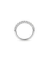 0.60 Carat TW Claw Set Round Brilliant Laboratory-Grown Diamond Wedding Ring in 14kt White Gold