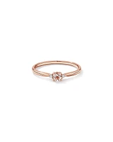 3 Stone Ring with Morganite & Diamonds in 10kt Rose Gold