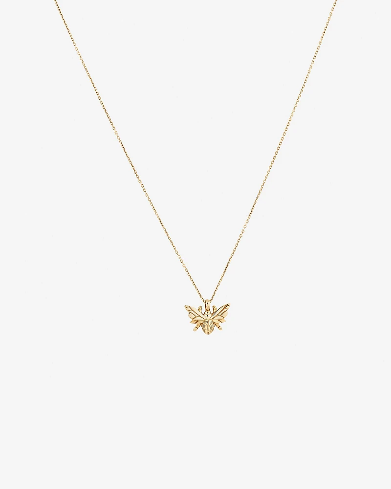 Bee Necklace in 10kt Yellow Gold