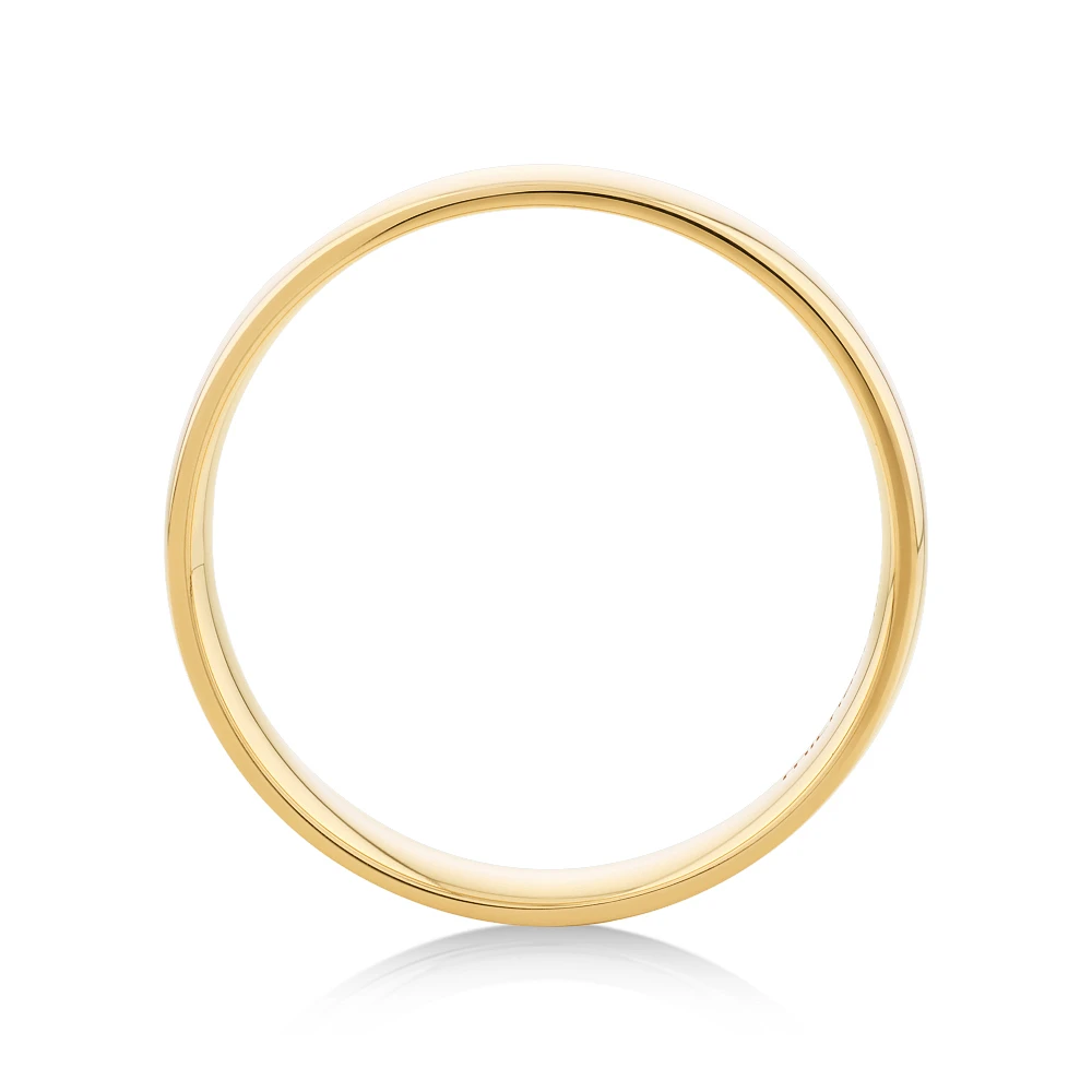 6mm Half Round Polished Wedding Band 10kt Yellow Gold