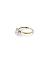 Solitaire Engagement Ring with 1.25 Carat TW of Laboratory-Grown Diamond in 14kt Yellow & White Gold