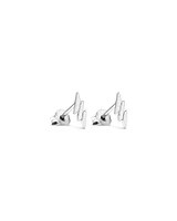 Lightning Bolt Stud Earrings in Sterling Silver