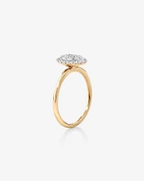 0.40 Carat TW Oval Shape Cluster Laboratory-Grown Diamond Engagement Ring in 10kt Yellow and White Gold