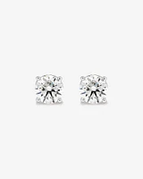 1.00 Carat TW Canadian Diamond Solitaire Stud Earrings in 18kt White Cold