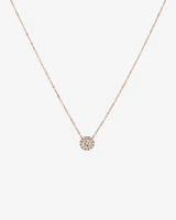 Pendant with Morganite & 0.14 Carat TW of Diamonds in 10kt Rose Gold