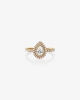 Double Halo Ring with 0.71 Carat TW of Diamonds in 18kt Gold