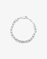 22cm 6.5mm-7mm Width Paperclip Bracelet in Sterling Silver