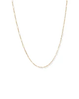 1.6mm Wide Paperclip 3 and 1 Chain in 10kt Yellow Gold