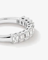 1.17 Carat TW Emerald Cut Laboratory-Grown Diamond Wedding Band in 14kt White Gold