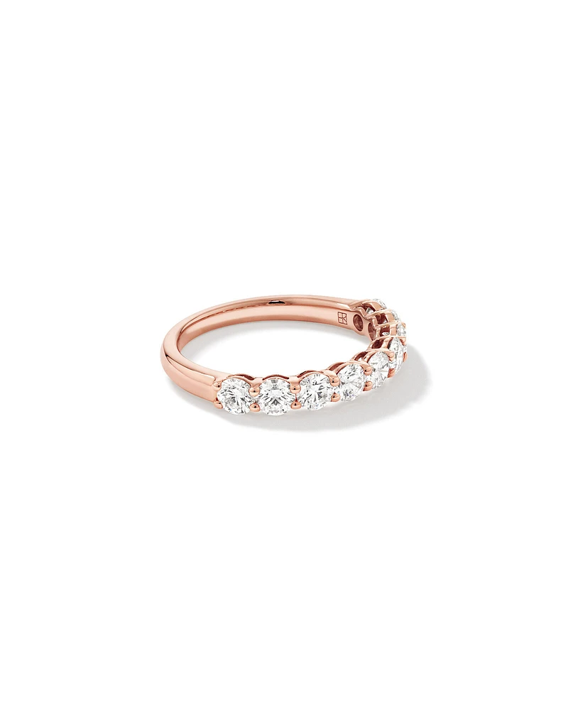 1.30 Carat TW Round Brilliant Laboratory-Grown Diamond Wedding Ring in 14kt White Gold
