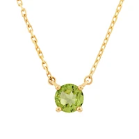 Necklace with Peridot in 10kt Yelllow Gold