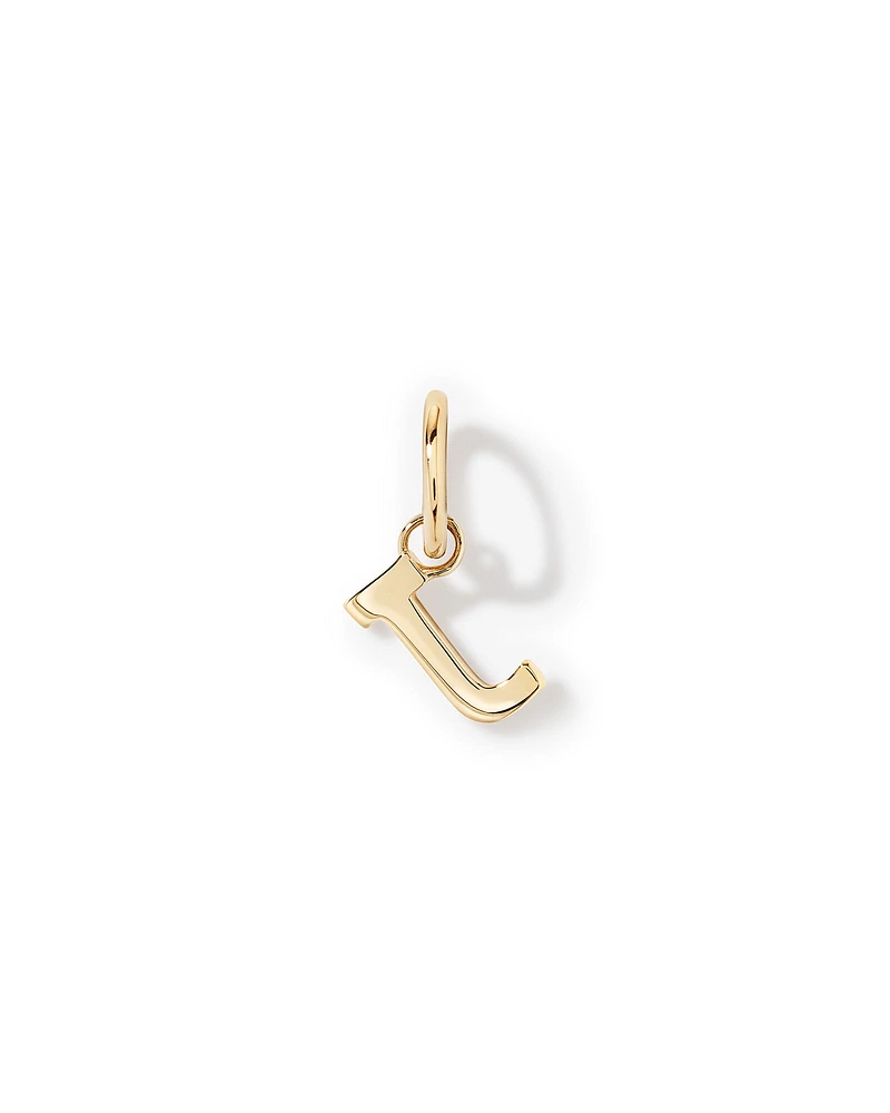 Letter Q Initial Pendant in 10kt Yellow Gold