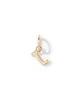 Letter Q Initial Pendant in 10kt Yellow Gold