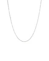 50cm (20") 3mm Width Fine Paperclip 3 and 1 Alternating Chain Necklace in Sterling Silver