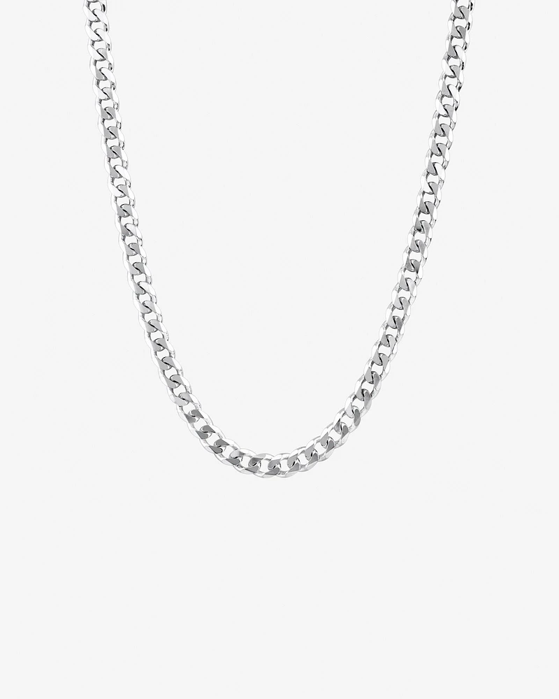 60cm (24") 7.2mm Width Curb Chain in Sterling Silver