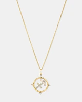 Sagittarius Zodiac Pendant with 0.15 Carat TW of Diamonds in 10kt Yellow Gold