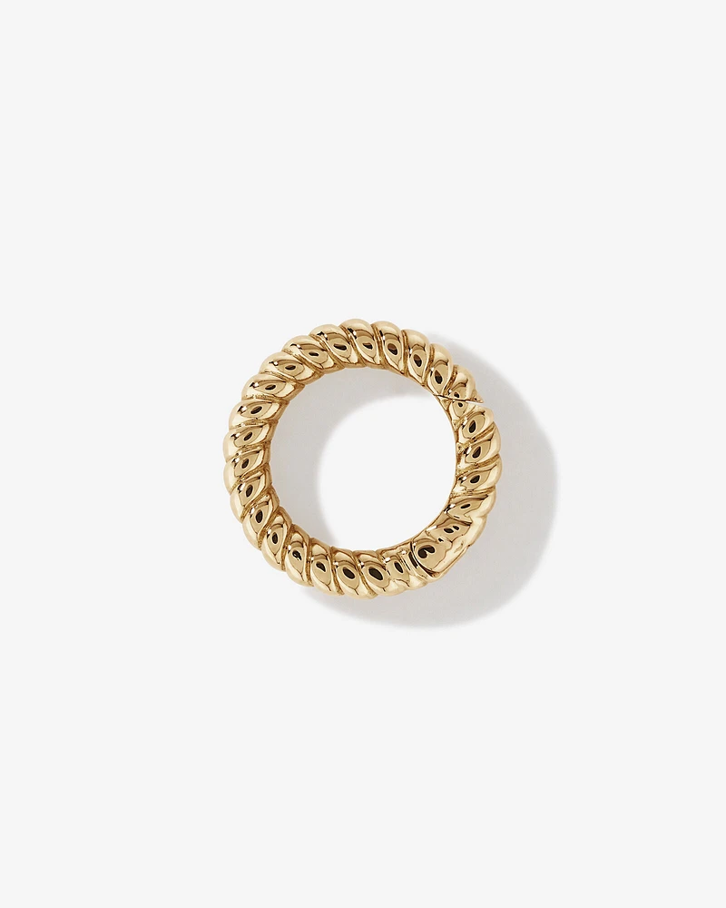 Twisted Circle Pendant Connector in 10k Yellow Gold