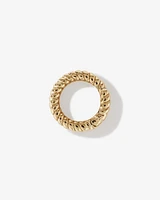 Twisted Circle Pendant Connector in 10k Yellow Gold