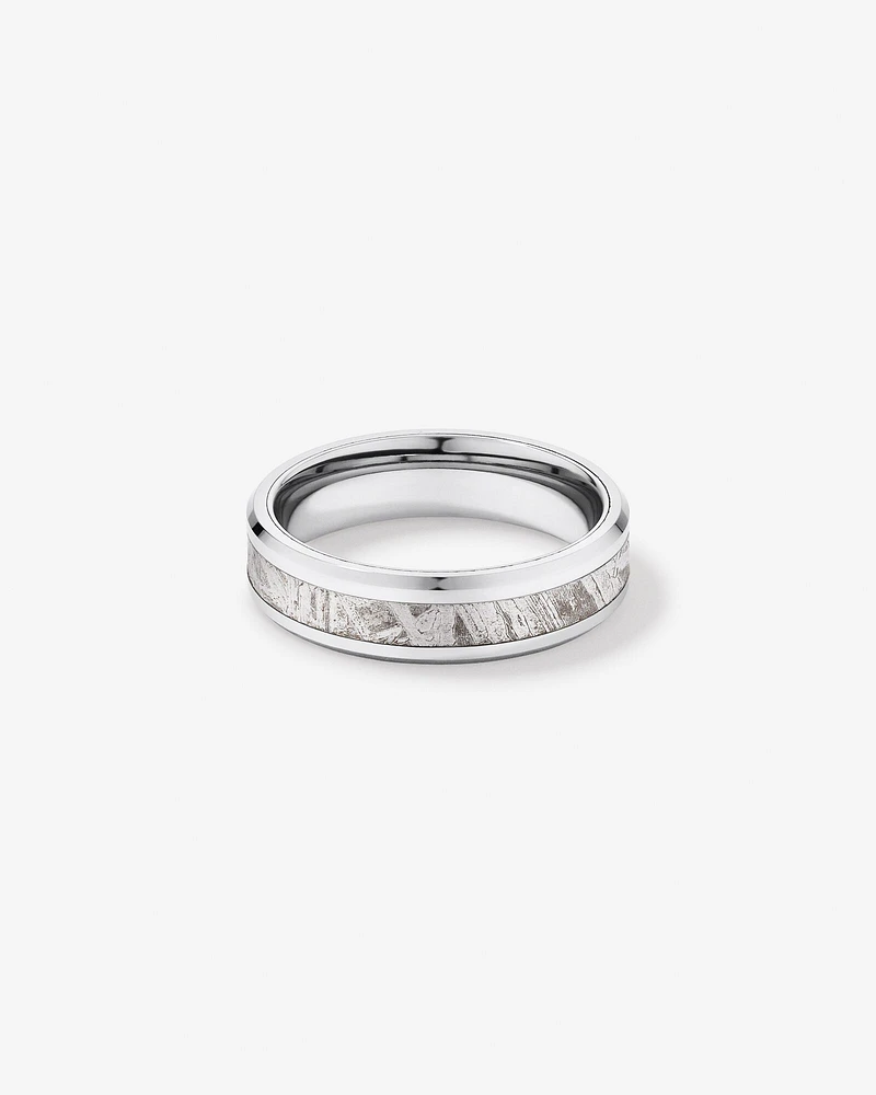 6mm Tungsten and Meteorite Wedding Band