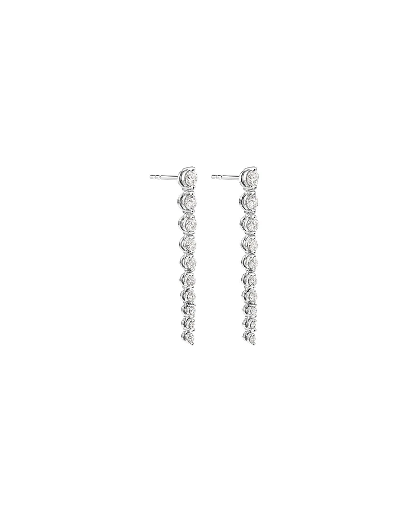 Drop Earrings with Carat TW of Diamonds in 18kt Gold