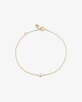 Bracelet with Aquamarine in 10kt Yellow Gold