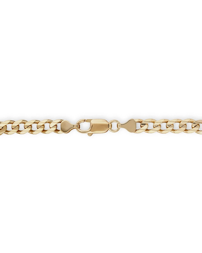 21cm (8.5") 6mm-6.5mm Width Curb Bracelet in 10kt Yellow Gold