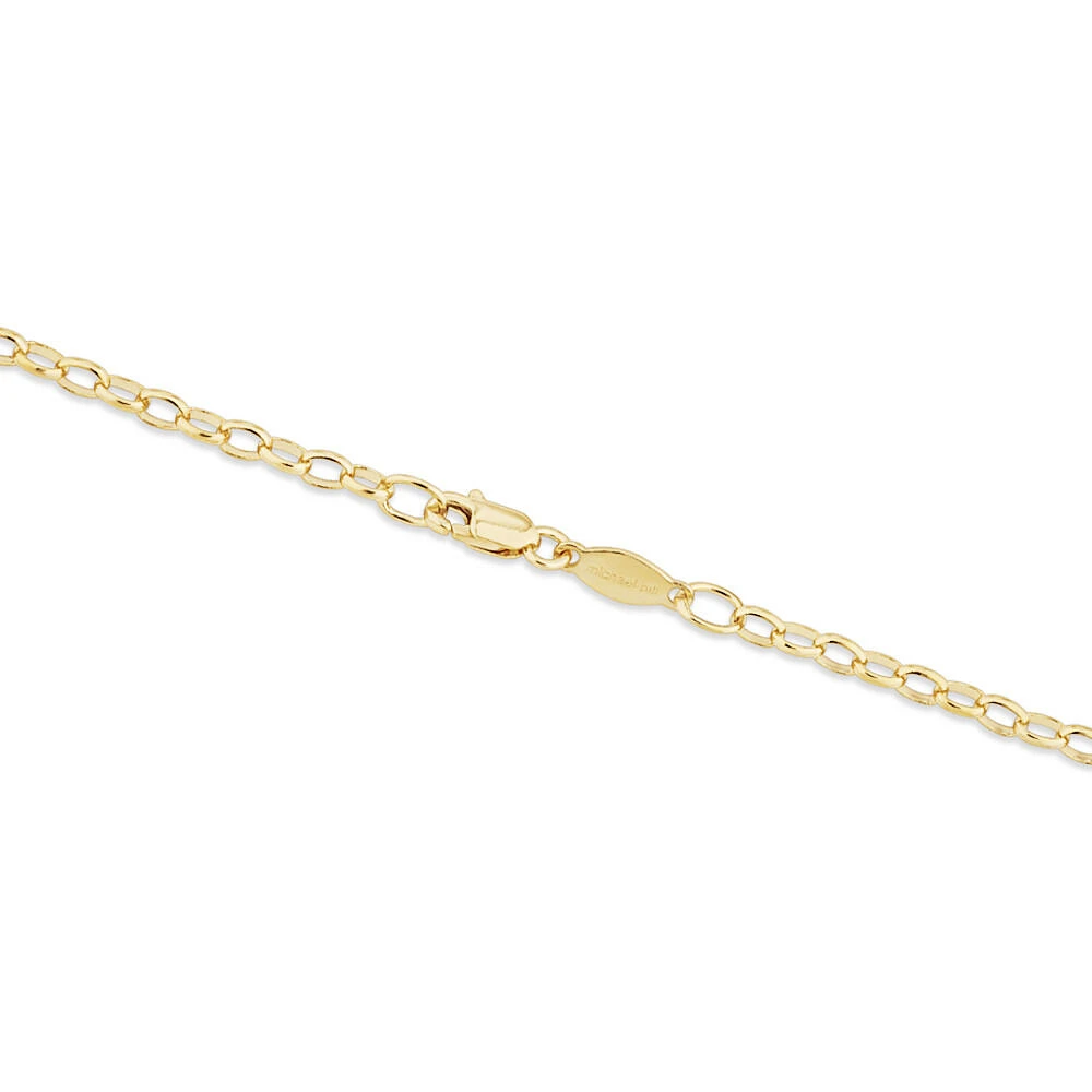 55cm (22") Oval Belcher Chain in 10kt Yellow Gold