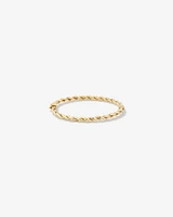 Croissant Twist 60cm Hollow Bangle in 10kt Yellow Gold