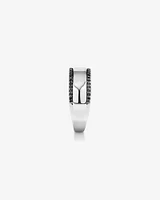 Men's Silver Ring with 0.25 Carat TW of Black Diamonds