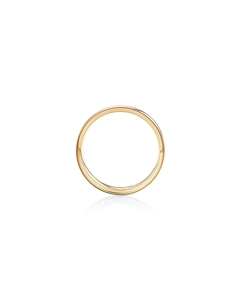 6mm Reverse Bevelled Wedding Band in 10kt Yellow Gold