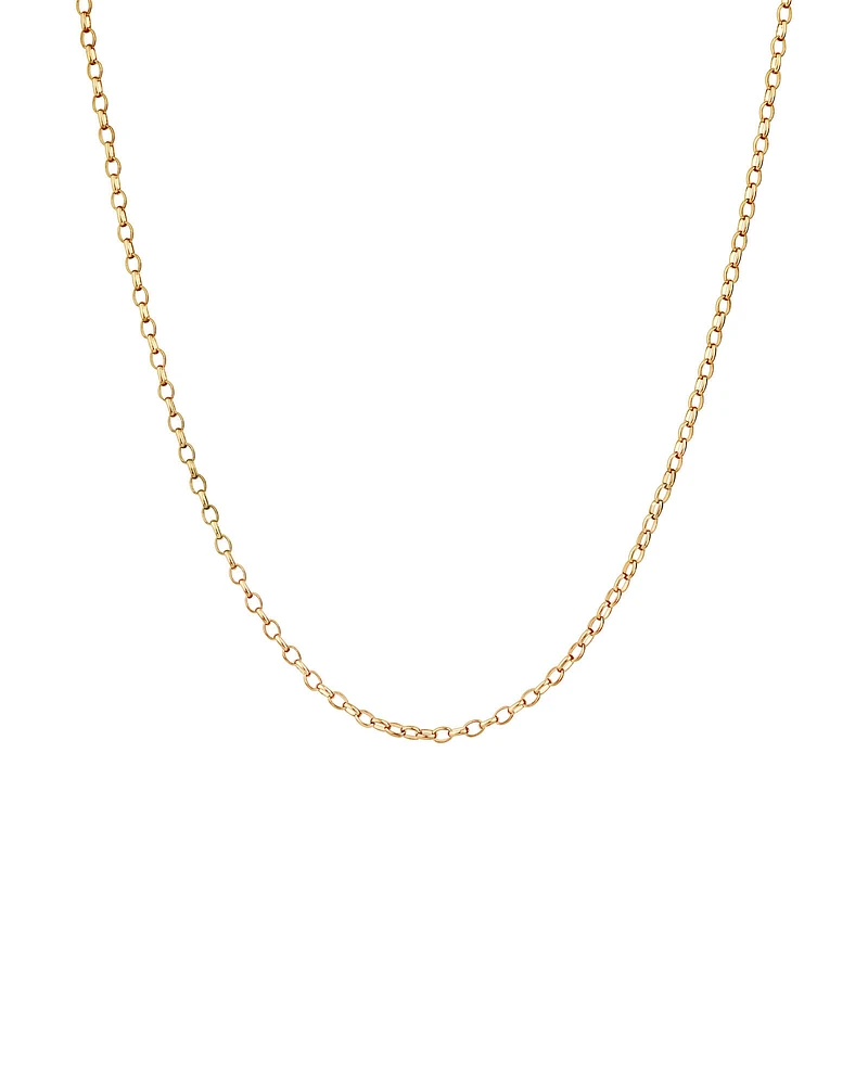 50cm (20") Oval Belcher Chain in 10kt Yellow Gold