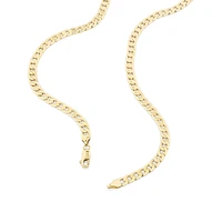 55cm (22") 4.5mm-5mm Width Curb Chain in 10kt Yellow Gold