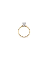 1.00 Carat TW Oval Solitaire Engagement Ring in 14kt Yellow and White Gold