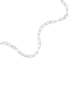 46cm (18.1”) 5.5mm-6mm Width Paperclip Chain in Sterling Silver