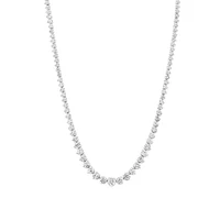 6.00 Carat TW Tennis Necklace set in 18kt White Gold